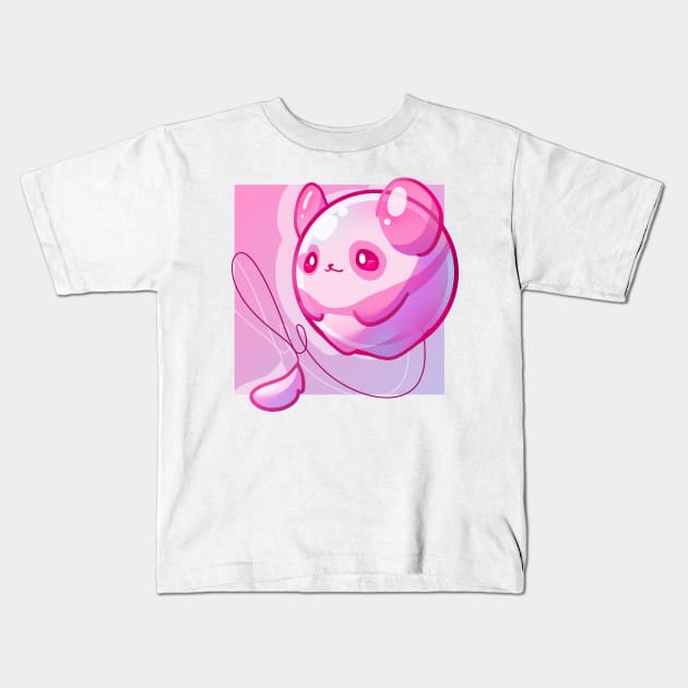 Panda Balloon Kids T-Shirt by slushink